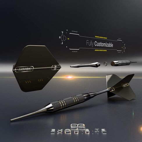 12 X 18g Premium Soft Tip Darts Set | Plastic Tip Darts | - 18 Grams Darts for Electronic Dartboard | 24 Flights & 18 shafts + Extra Soft Tips, Dart Tool, Rubber O-Rings in Saudi Arabia