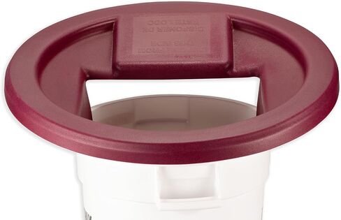 San Jamar KA3244 Katchall Rugged Round Retriever for 32 and 44 Gallon Waste Cans, Red in Saudi Arabia