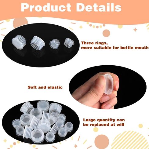 20 Pcs 2 Size Salt Shaker Plug Plastic Stoppers For Salt And Pepper Shakers Replacement Plug Bottle Caps Reusable Clear Round End Cap For Salt And Pepper Shakers, Flower Pots, Bottles, Pipes Etc in Saudi Arabia
