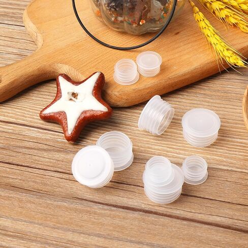 20 Pcs 2 Size Salt Shaker Plug Plastic Stoppers For Salt And Pepper Shakers Replacement Plug Bottle Caps Reusable Clear Round End Cap For Salt And Pepper Shakers, Flower Pots, Bottles, Pipes Etc in Saudi Arabia