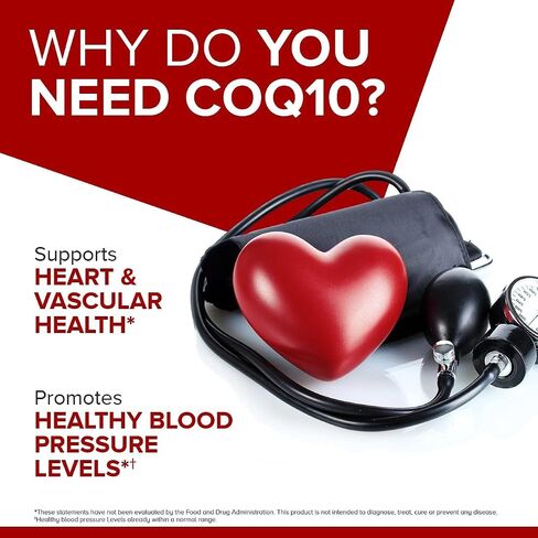 Body Care,CoQ10 100 mg Softgels, 3X Absorbed CoQ10 Supplement - Antioxidant Supplement,120 (Pack of 1) in Saudi Arabia
