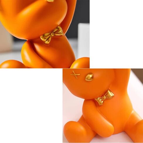 Sitting Bear Key Storage Tray,Desktop Decor＆Storage Display for Entrance＆Living Room (Orange) in Saudi Arabia