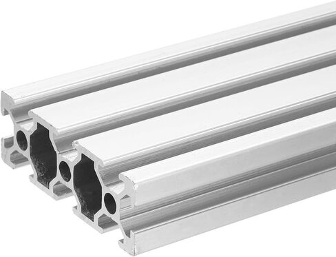 uxcell T Slot 2060 Aluminum Extrusion Profile European Standard 200mm x 60mm Linear Rail Extrusion Frame for 3D Printer, CNC, DIY (Silver Tone) in Saudi Arabia