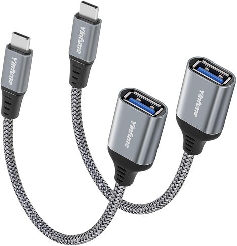 محول USB C إلى USB 3.0، 2 محول من النوع C إلى USB محول ذكر إلى أنثى كابل OTG Thunderbolt 3 إلى USB متوافق مع iPhone 15 Pro Max وMacBook Pro Air وSamsung Galaxy S24 وXPS 17 in Saudi Arabia