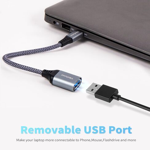 محول USB C إلى USB 3.0، 2 محول من النوع C إلى USB محول ذكر إلى أنثى كابل OTG Thunderbolt 3 إلى USB متوافق مع iPhone 15 Pro Max وMacBook Pro Air وSamsung Galaxy S24 وXPS 17 in Saudi Arabia