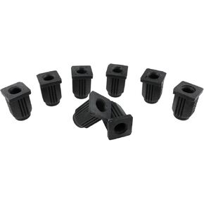 Haidong Square Caster Socket Plastic Sleeve Caster Black Square Caster Socket Inserts Cap Black Caster Socket (25 * 25 * 38mm)-8PCS