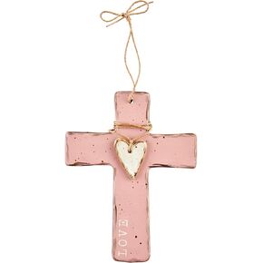 Mud Pie Heart Crosses, 6 1/2" x 5", Love