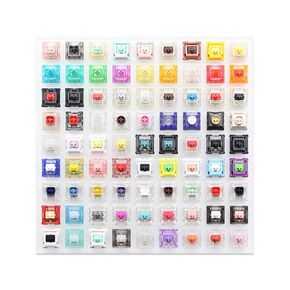 KPREPUBLIC New 81 switch switches tester with acrylic base blank keycaps for mechanical keyboard cherry kailh box candy gateron jwick lect (NEW 9x9 Switch Tester)