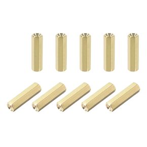 uxcell M2.5x15mm Female-Female Hex Brass PCB Motherboard Spacer Standoff for FPV Drone Quadcopter, Computer & Circuit Board 50pcs