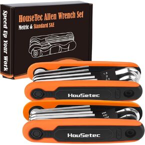 Allen Wrenches Sets - 17Pcs Hex Key Set Metric & Standard SAE Folding Allen Key Sets | 2 Pack Portable Small Allen Wrenches Sets for Hex Head Socket Screw, Stocking Stuffers, Unique Gifts For Men