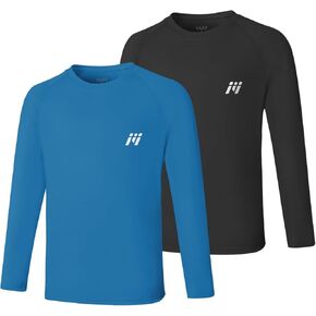 قميص سباحة للأولاد من MEETWEE Boy Rash Guard، عامل حماية من أشعة الشمس 50+، قميص سباحة سريع الجفاف بأكمام طويلة/قصيرة للأطفال in Kuwait