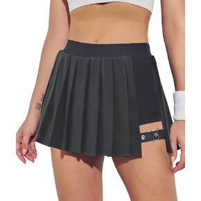 BZB Pleated Skirts for Women High Waisted Tennis Skirts Adjustable Buckle Athletic Skorts Skirts with Pocket