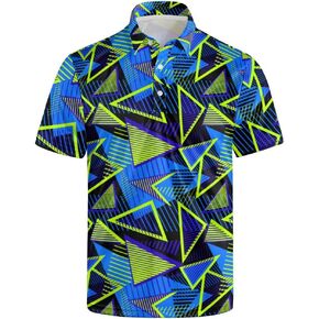 Men's Classic 80s Golf Shirt 90s Short Sleeve Casual Comfort