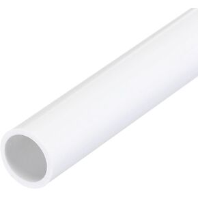 MECCANIXITY PVC Rigid Round Pipe 8mm ID 10mm OD 350mm White High Impact for Water Pipe Crafts Cable Sleeve
