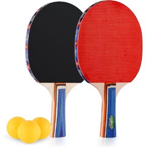 Ping Pong Paddles Set with Balls, Table Tennis Racket Set, Training Recreational Racquet Kit - Table Tennis Paddle & Game Accessories for Indoor or Outdoor in Saudi Arabia