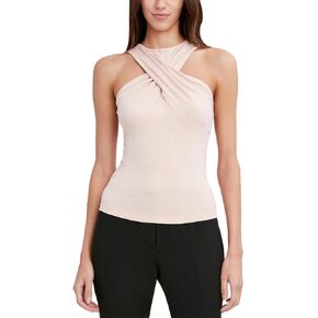 BCBGMAXAZRIA Women's Fitted Bodycon Twist Knot Tank Top