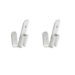 25 PCS Piggyback Spade Connectors, 3 Way Wire Connector Male to Female Brass Quick Disconnect Connectors, Piggyback Terminals Crimp-Silver