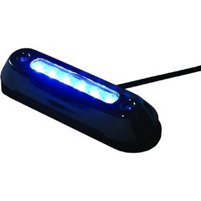 T-H Marine Stainless Steel Oval LED Underwater Light Blue