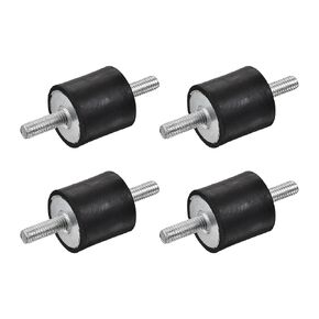 uxcell M6 Rubber Mounts, 4pcs Male/Male Shock Absorber, for Motor Generator Compressor Garage Reverse Pump Impact Air Generator Bobbins, D25mmxH25mm