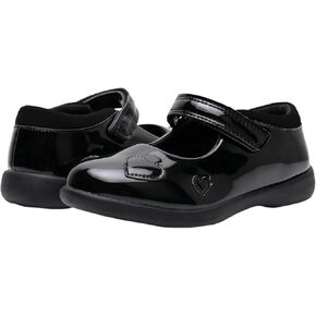 Wowhah Girls Mary Jane Flat Shoes, Kids Girls Black School Uniform Shoes(Toddler/Little Kid/Big Kid)