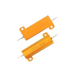 2PCs 50W Watt 7 Ohm 50W 7R Aluminum Housing Wirewound Resistor Fixed Resistors