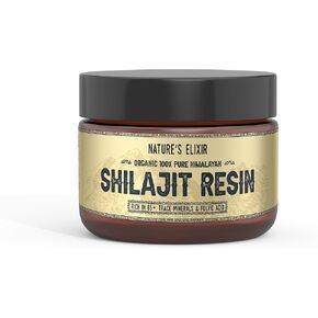 Nature's Elixir Himalayan Shilajit Resin | 30g Glass Jar + Measuring Spoon & Lab Analysis | High Fulvic Acid & Potency