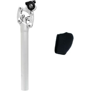 SR SUNTOUR SP12 NCX Suspension Seat Post w/ Protective Cover 30.9X350mm , Silver, VK2754
