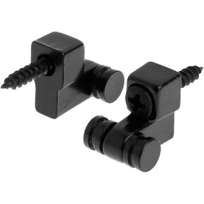 2Pcs Black Metal String Retainer Trees Roller Guitar Bass Accessories Parts Roller String Trees Retainer