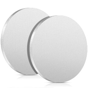 2 Pcs 1/4" Thickness Stainless Steel Disc 3" Diameter Round Circle Plate Metal Circles for Crafts Stamping Sanding Engraving