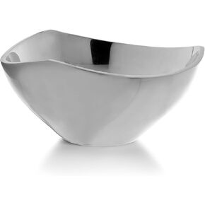 Nambe Tri-Corner Collection - Bowl 5 Quart Capacty - Measures at 11" x 5" - Made with Nambe Alloy - Designed by Richard K. Thomas