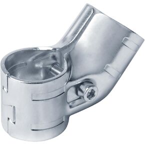 eoere 8 Sets 1-1/4" x 1-1/4" O.D. 45 Degree Conduit Clamp Fittings Connectors Chain Link Fence Clamp, Steel Tee 2 Way Angle Connector, Thickness 2.4 mm, Fits Pipe O.D.: 1-1/4"