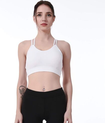 حمالة صدر رياضية من LUREME للنساء ذات ظهر متقاطع ومنخفضة التأثير للتمرين مع أكواب قابلة للإزالة (sb000002) in Kuwait