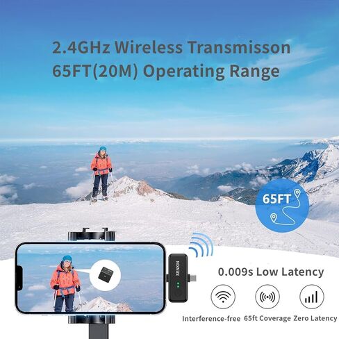 3 in 1 Square Wireless Lavalier Microphones for iPhone Android Speaker Camera 10-Hour Battery Mini Microphone with Noise Reduction for Video Recording Vlog YouTube TikTok (SX31 dual mic) in Saudi Arabia