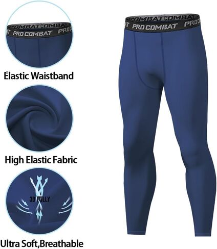 سراويل ضغط للرجال من NuCamper، سراويل ضيقة رياضية بطبقة أساسية من الأسفل للجري للرياضة والتمارين الرياضية وكرة السلة واليوجا in Kuwait