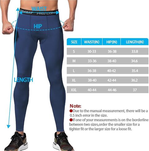 سراويل ضغط للرجال من NuCamper، سراويل ضيقة رياضية بطبقة أساسية من الأسفل للجري للرياضة والتمارين الرياضية وكرة السلة واليوجا in Kuwait