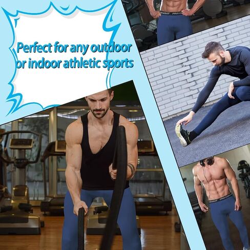 سراويل ضغط للرجال من NuCamper، سراويل ضيقة رياضية بطبقة أساسية من الأسفل للجري للرياضة والتمارين الرياضية وكرة السلة واليوجا in Kuwait