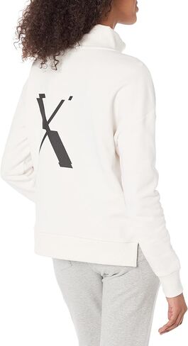 سويت شيرت نسائي من A｜X ARMANI EXCHANGE بياقة مدورة مصنوع من الصوف المصقول وشعار منفصل in Saudi Arabia