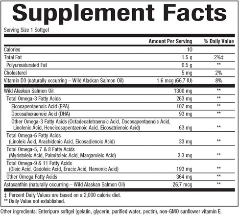 Complete Omega by Natural Factors, Wild Alaskan Salmon Oil, Supports Heart and Brain Health with Omega-3 DHA and EPA, 180 softgels (180 servings) in Saudi Arabia