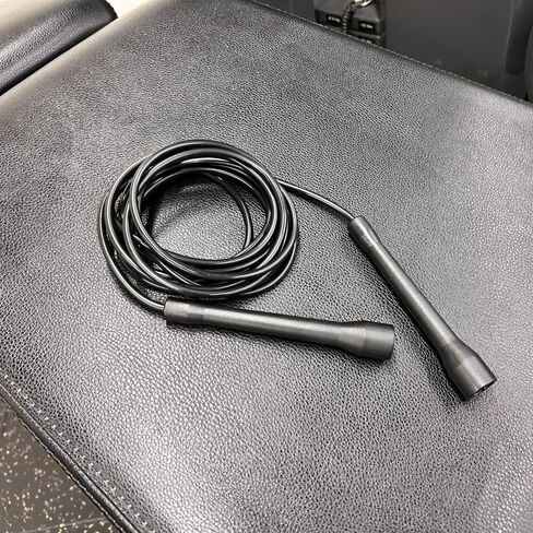 | Black 5mm PVC Jump Ropes for Fitness | Indoor/Outdoor Adjustable Boxing Jump Rope w/Unbreakable Handles & Ultra-Durable Non-Kinking PVC | Skipping Rope for Men & Women & Speed Jump Rope in Saudi Arabia