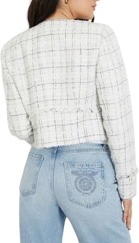 GUESS Women's Long Sleeve Sofia Tweed Jacket in Saudi Arabia