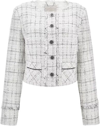 GUESS Women's Long Sleeve Sofia Tweed Jacket in Saudi Arabia