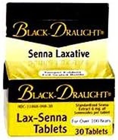 Black Draught Senna Laxative Tablets relieves Constipation - 30 Each in Saudi Arabia