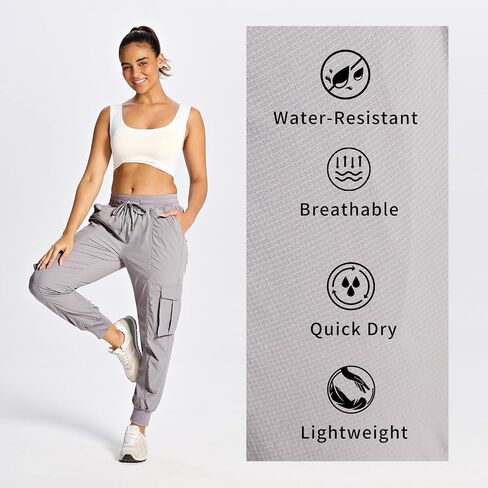 smawell Women Cargo Hiking Pants Lightweight Travel Joggers for Women Summer in Saudi Arabia