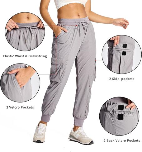 smawell Women Cargo Hiking Pants Lightweight Travel Joggers for Women Summer in Saudi Arabia