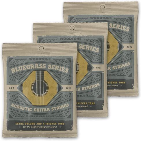 Bluegrass Series Acoustic Guitar Strings 3-Pack, Mid Tension, Phosphor Bronze in Saudi Arabia