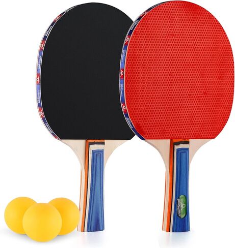 Ping Pong Paddles Set with Balls, Table Tennis Racket Set, Training Recreational Racquet Kit - Table Tennis Paddle & Game Accessories for Indoor or Outdoor in Saudi Arabia