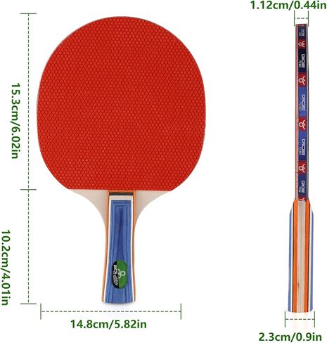 Ping Pong Paddles Set with Balls, Table Tennis Racket Set, Training Recreational Racquet Kit - Table Tennis Paddle & Game Accessories for Indoor or Outdoor in Saudi Arabia