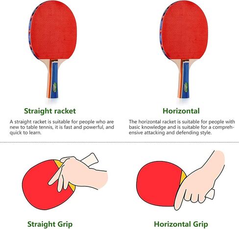 Ping Pong Paddles Set with Balls, Table Tennis Racket Set, Training Recreational Racquet Kit - Table Tennis Paddle & Game Accessories for Indoor or Outdoor in Saudi Arabia