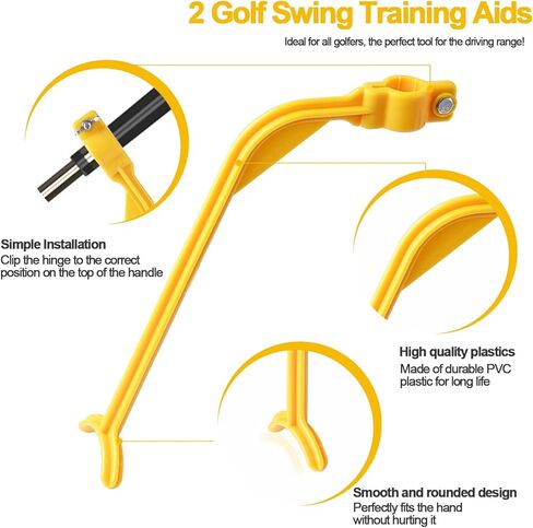 4 PCS Golf Swing Training Aid Arm Band Trainer Golf Swing Correcting Trainer Tool Golf Accessories for Men Women Golfer Beginner Practice(Yellow and Black) in Kuwait
