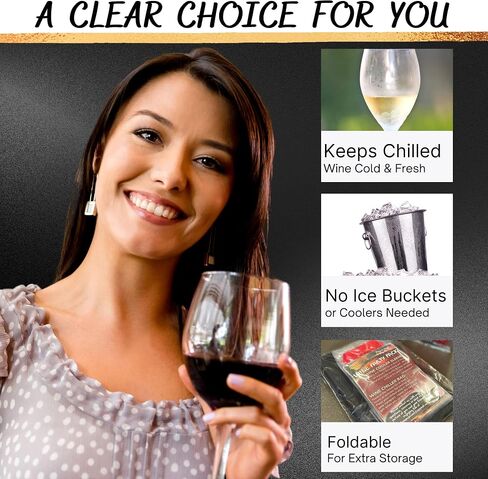 Freezable Wine Chillers by Sippin'It - 2 Piece Wine Party Pack - Wine Cooler Sleeve and Portable Wine Chiller Travel Bag - Keep Chilled Wine Cold - Reusable for Picnics, BBQ's, Camping or Boating. in Saudi Arabia